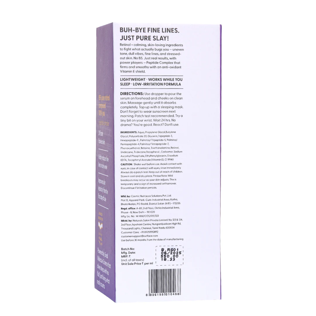 NXTFACE 1% Retinol Complex - Reboot Serum | 30ml - Image 12