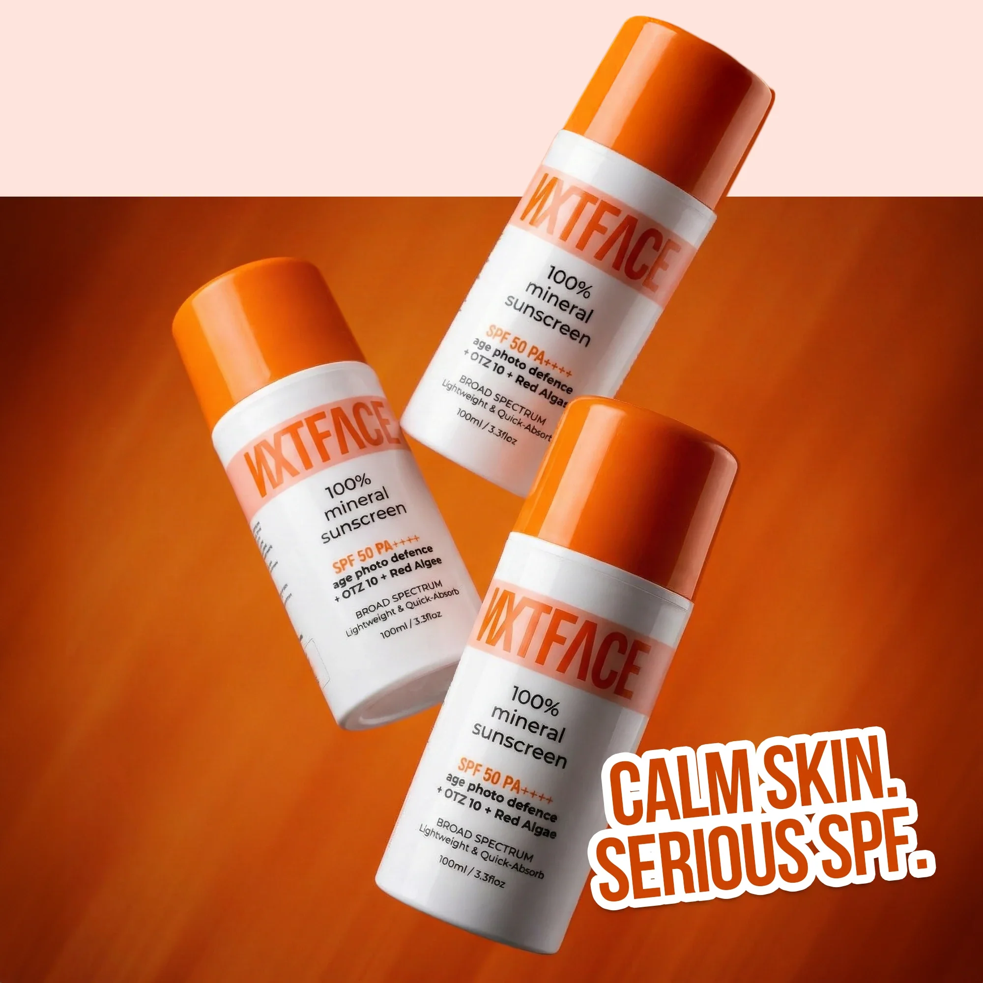 NXTFACE 100% Mineral Sunscreen - SPF 50 PA++++ | 100ml - Image 3