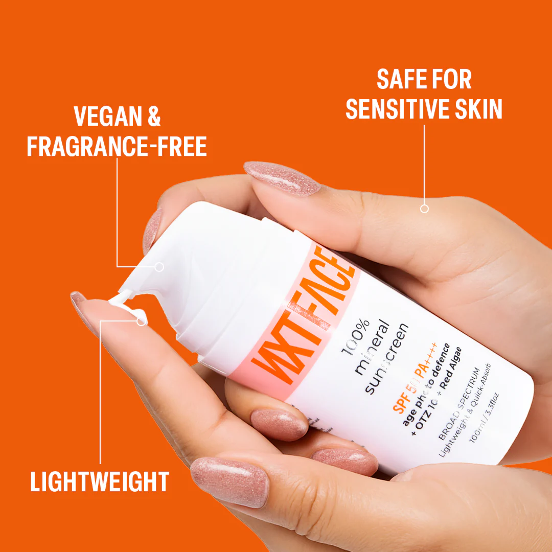 NXTFACE 100% Mineral Sunscreen - SPF 50 PA++++ | 100ml - Image 5