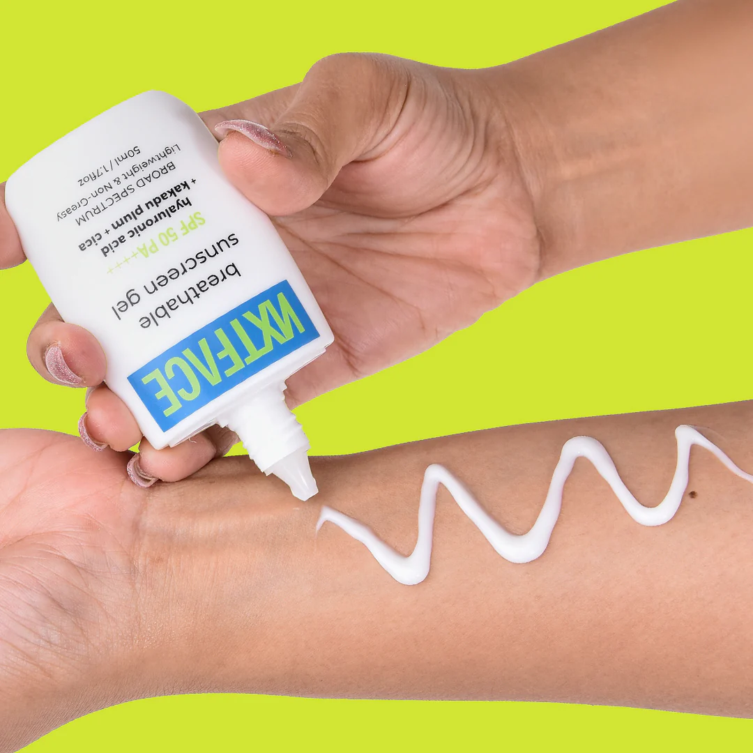 NXTFACE Breathable Sunscreen Gel - SPF 50 PA++++ | 50ml - Image 7