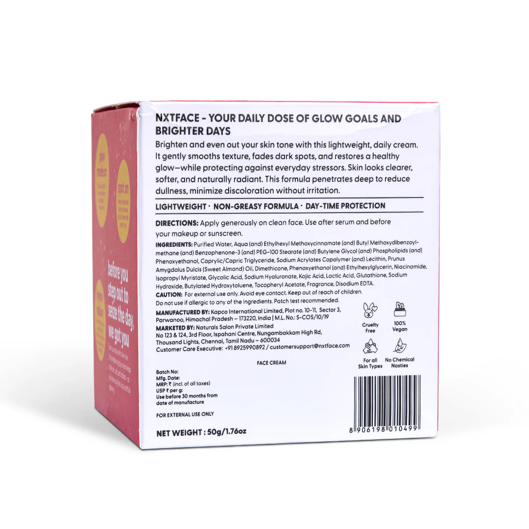 NXTFACE Brightening Day Cream - SPF 25 & PA+++ | 50g - Image 10