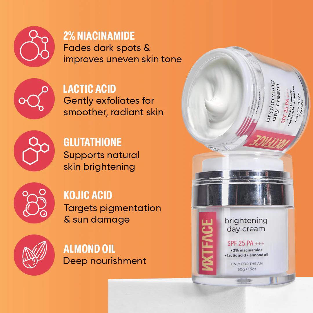 NXTFACE Brightening Day Cream - SPF 25 & PA+++ | 50g - Image 6