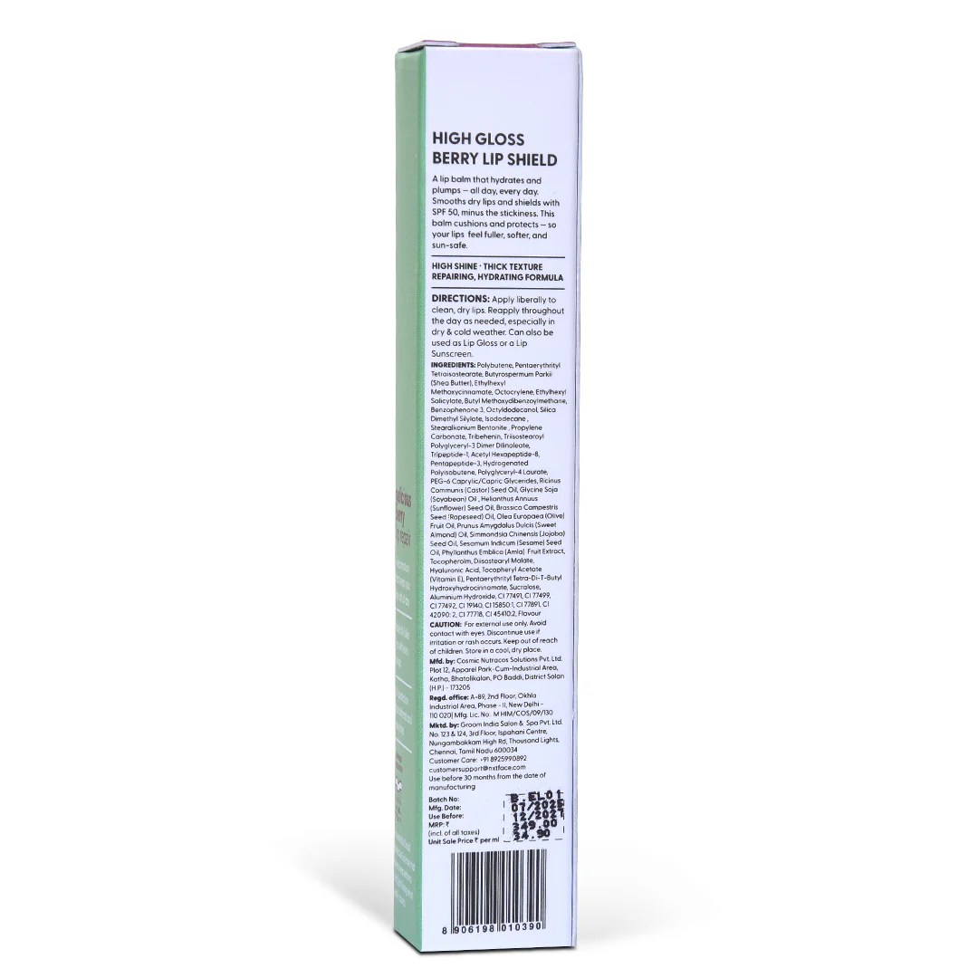 NXTFACE High Gloss Lip Shield Gelicious Berry | 10ml - Image 12