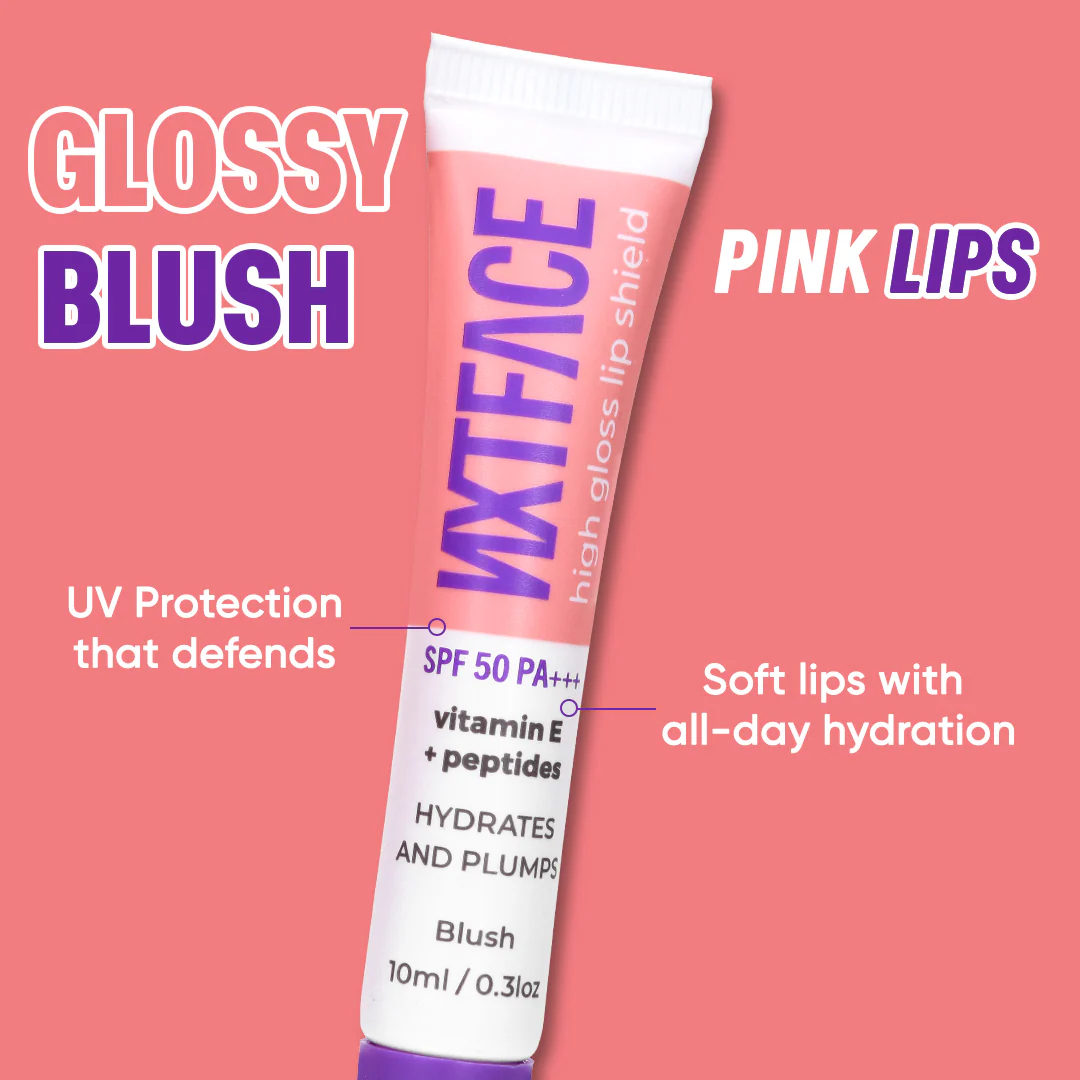 NXTFACE High Gloss Lip Shield Gelicious Blush | 10ml - Image 4