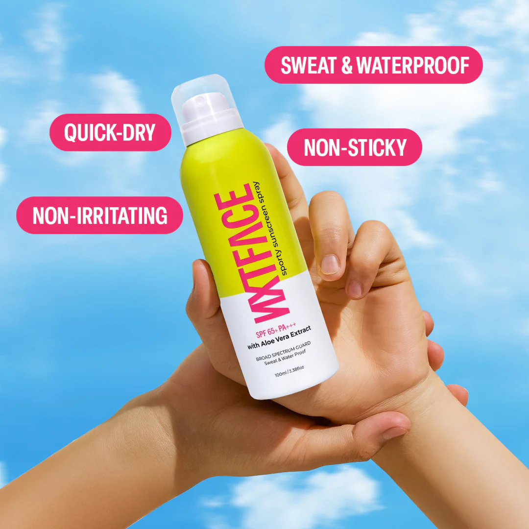 NXTFACE Sporty Sunscreen Spray - SPF 65+ PA++++ | 100ml - Image 5