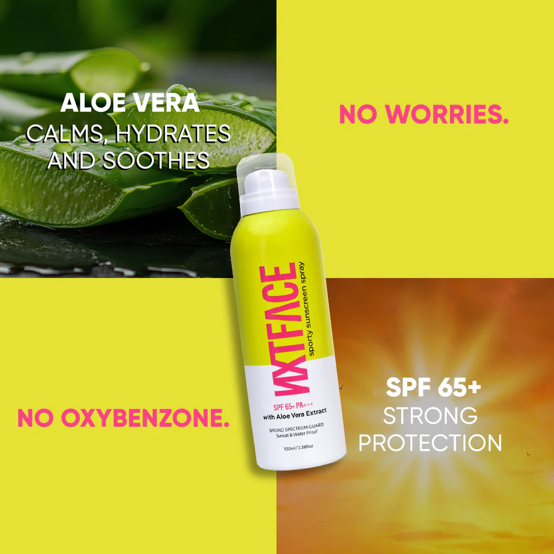 NXTFACE Sporty Sunscreen Spray - SPF 65+ PA++++ | 100ml - Image 8