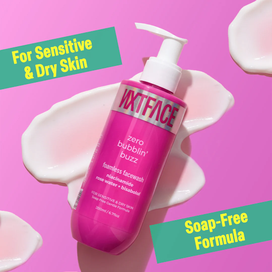 NXTFACE Zero Bubblin' Buzz Face Wash | Niacinamide + Rose Water + Bisabolol - Image 4